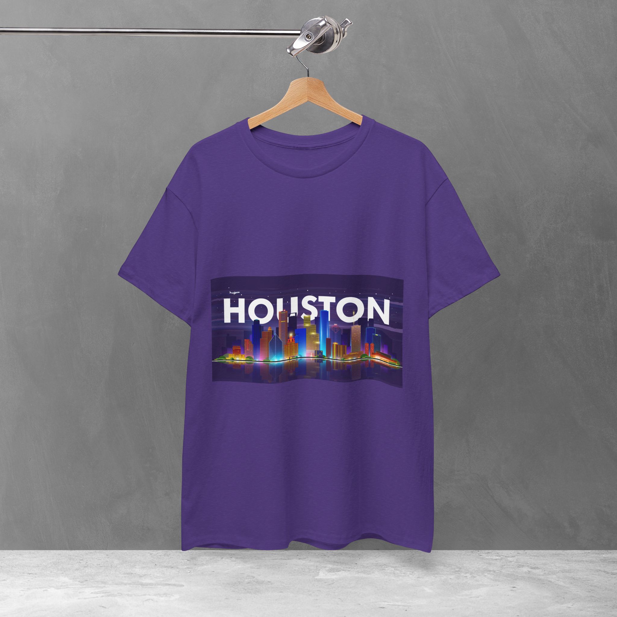 Houston Cityscape Unisex Heavy Cotton Tee