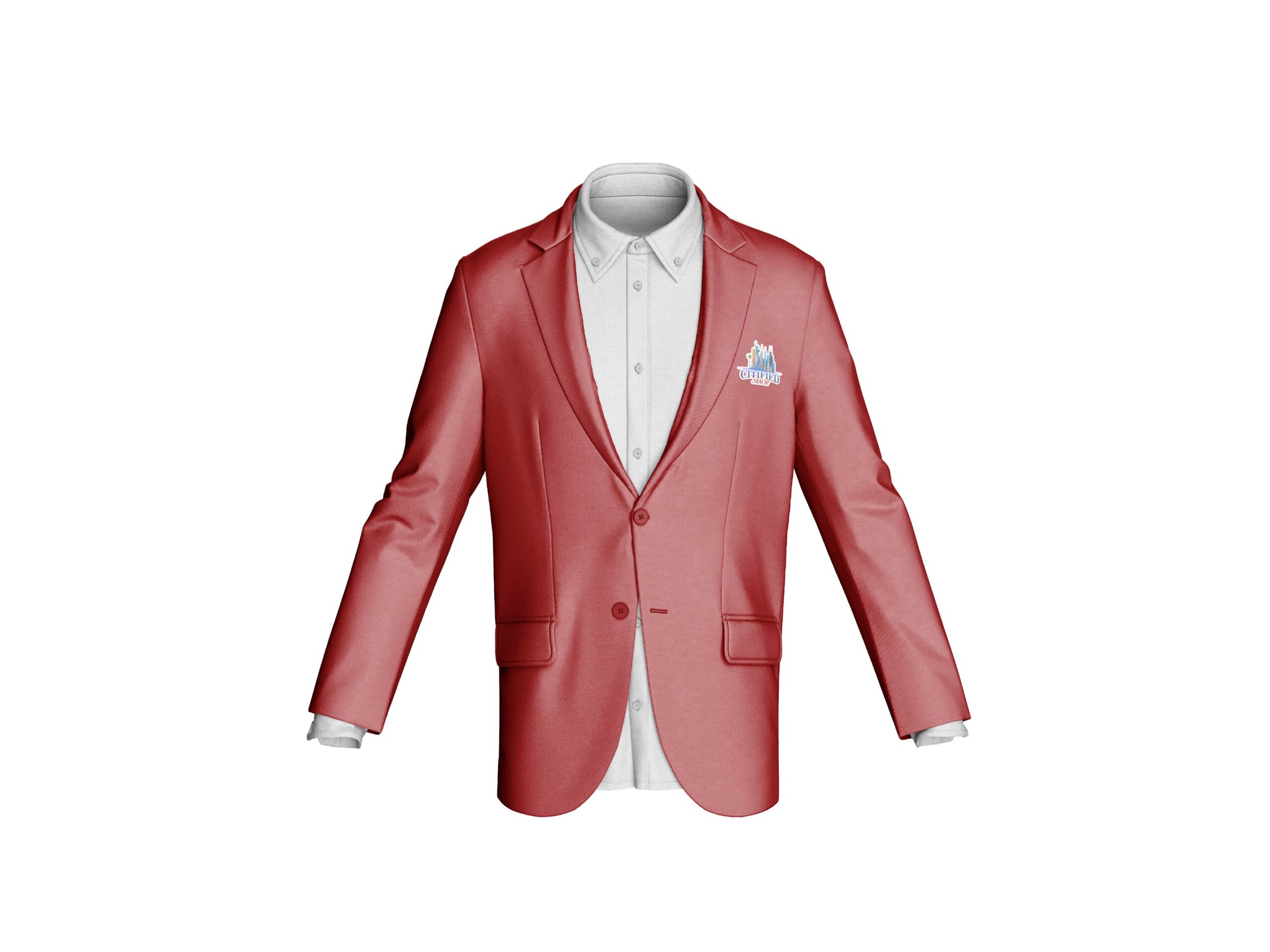 Citified Suit Jacket Red