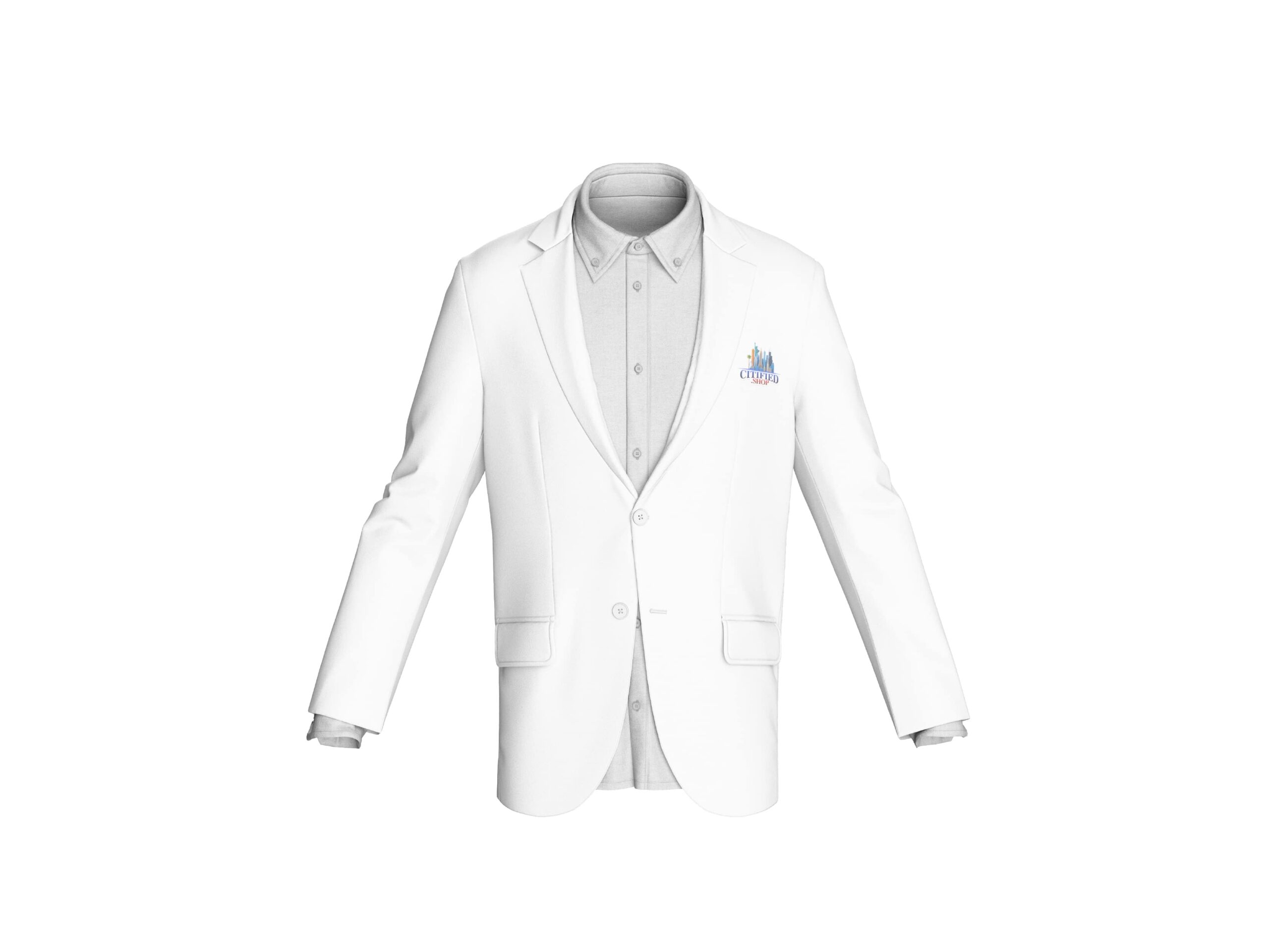 Citified Suit Jacket White